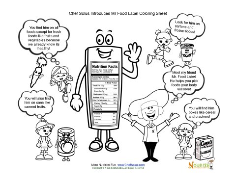 Chef Solus Introduces the Food Label Coloring Sheet