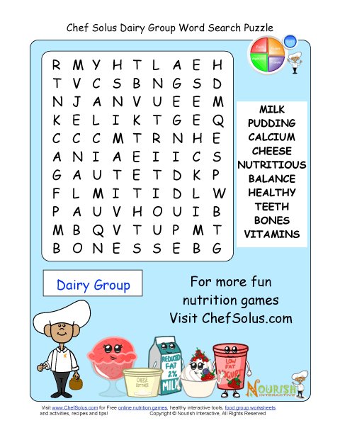 teeth and eating wordsearch