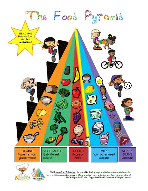 Food Pyramid Chart Printable