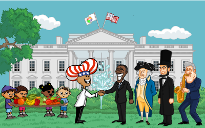 presidents day healthy fun graphic