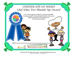 national nutrition month certificate