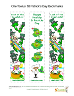 St Patrick's Day Green Vegetable Bookmarks